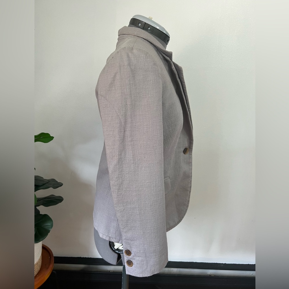 J. Crew Light Gray Single-Button Blazer - image 3